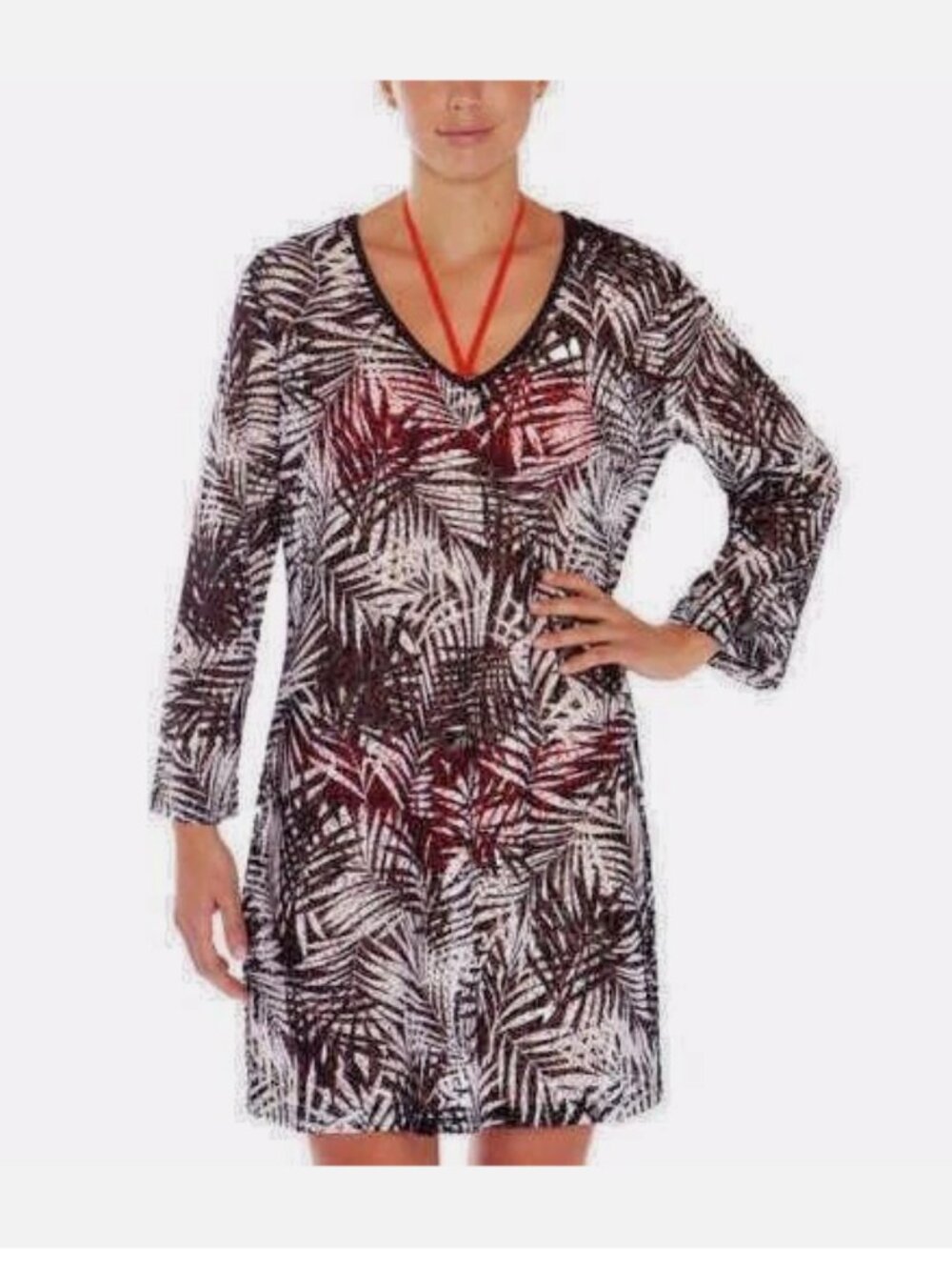 Mario Serrani Italy Women's Beach Swimsuit Cover Up, Palm, M
